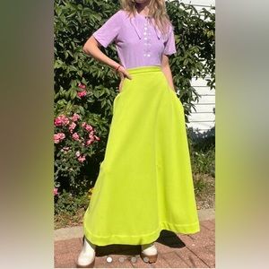 Vintage green maxi skirt